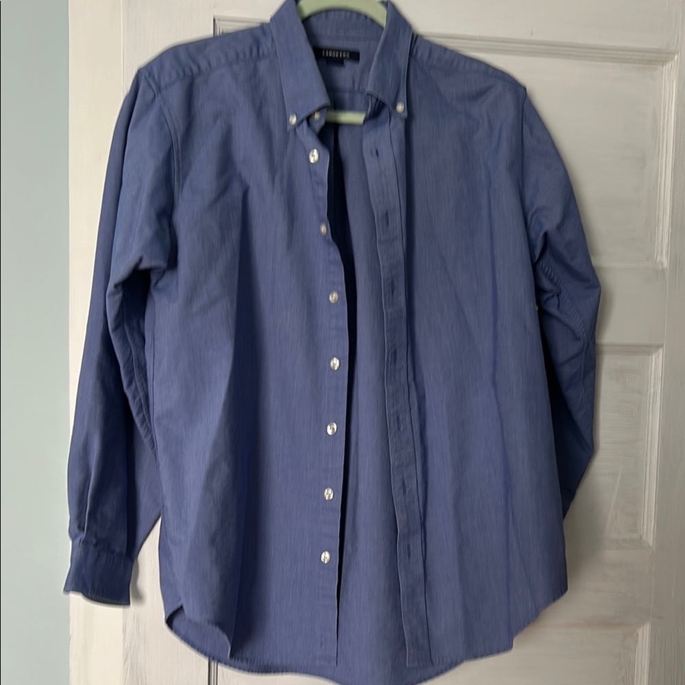 Lands' End Blue Button Down Shirt